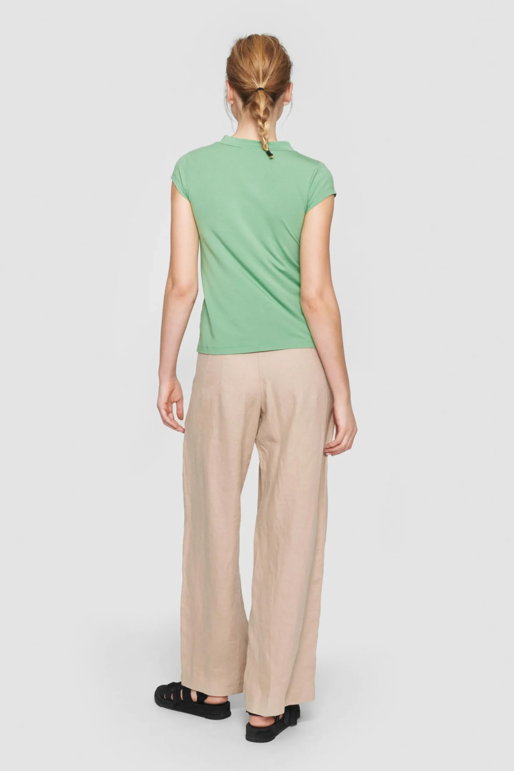 Atlas Jersey Kortaermet Bluse