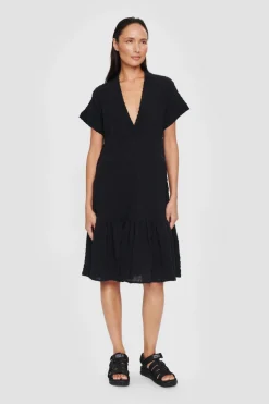 Crinckle Check Flaese Kjole