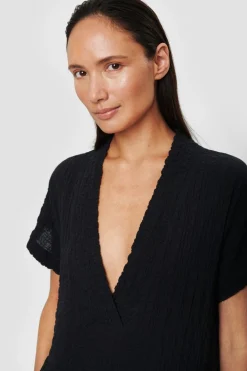 Crinckle Check Flaese Kjole