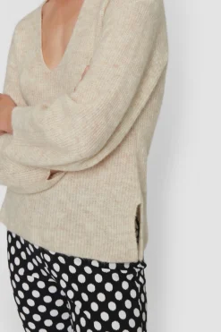 Dandelion Knit Bluse Med V-Hals