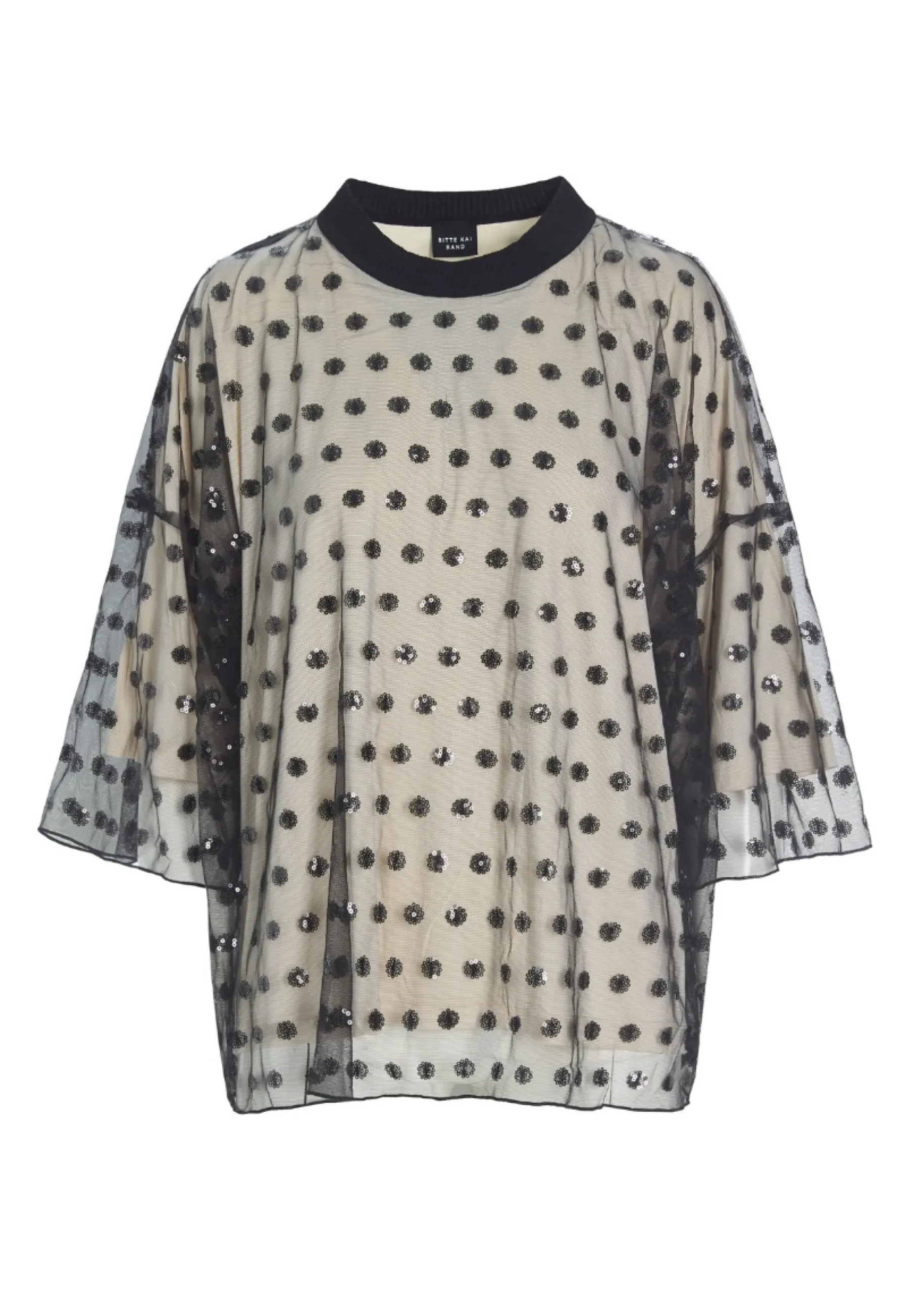 Embroidery Mesh Bluse