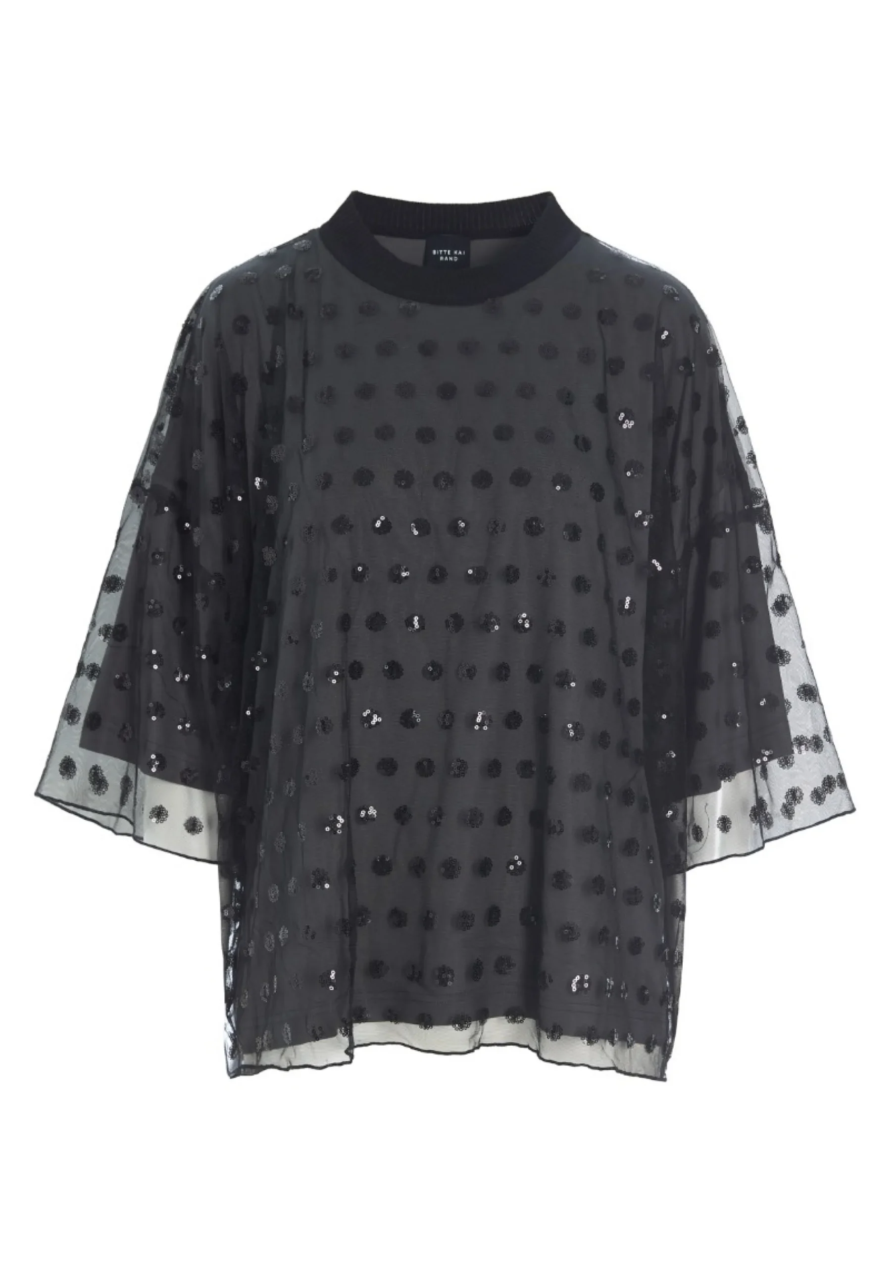 Embroidery Mesh Bluse