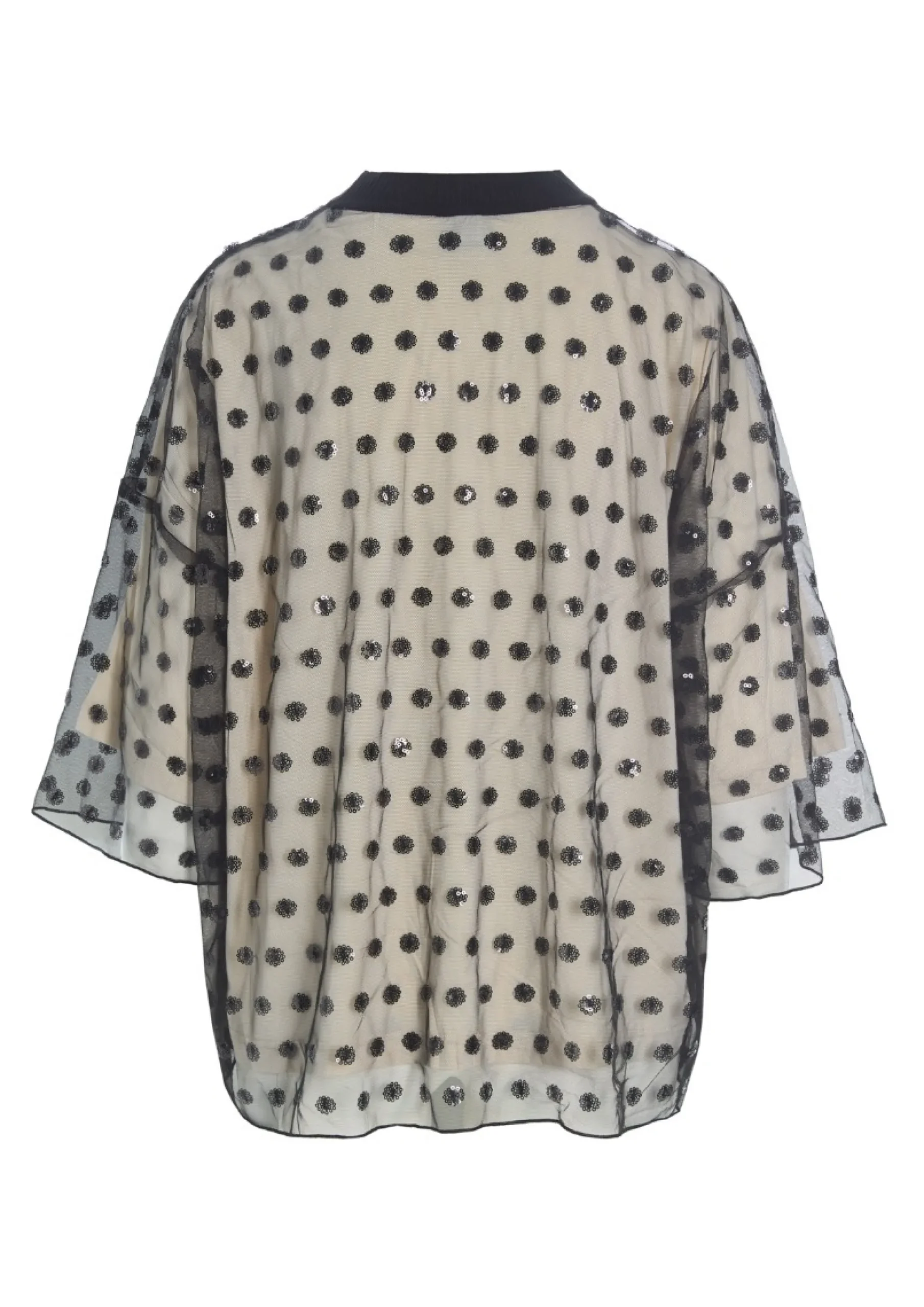 Embroidery Mesh Bluse