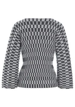 Floret Knit Bluse Med Badudskaering