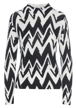 Floret Knit Hojhalset Bluse