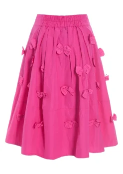 Fukkura Poplin Nederdel Med Slojfer