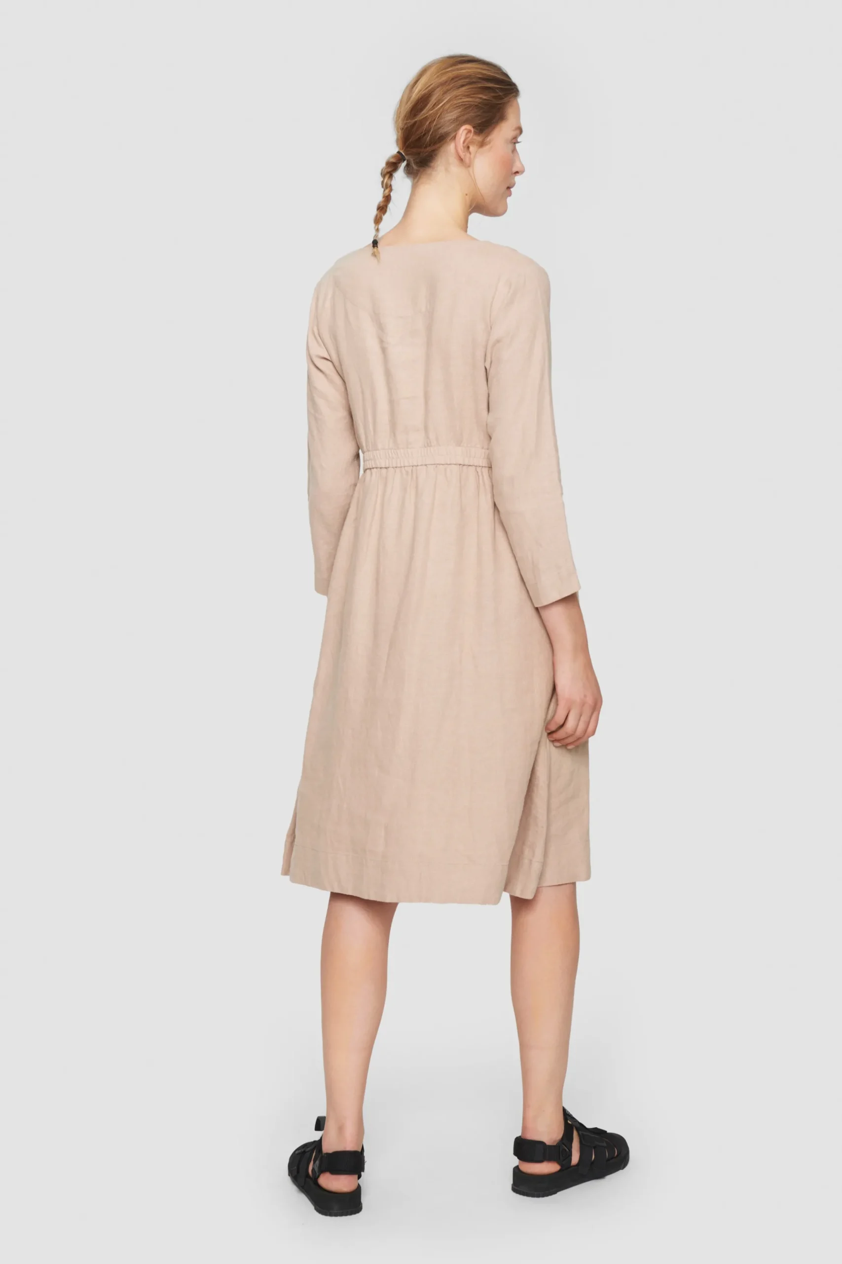 Lazy Linen Kjole Med Elastik