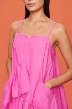 Paper Poplin Strop Kjole