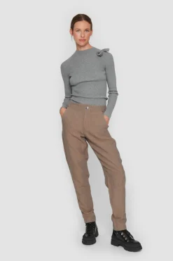 Saku Knit Bluse Med Slojfe