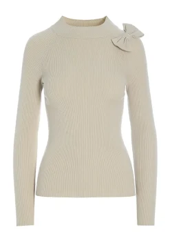 Saku Knit Bluse Med Slojfe