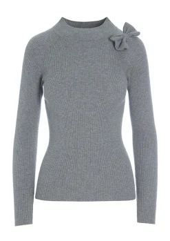 Saku Knit Bluse Med Slojfe