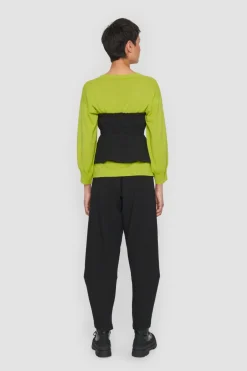 Wakasu Wool Blend Bluse Med 3/4 Aerme