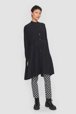 Wrinkle Viscose Kjole Med Laeg