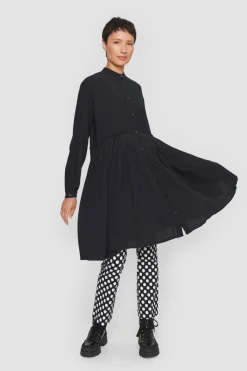 Wrinkle Viscose Kjole Med Laeg